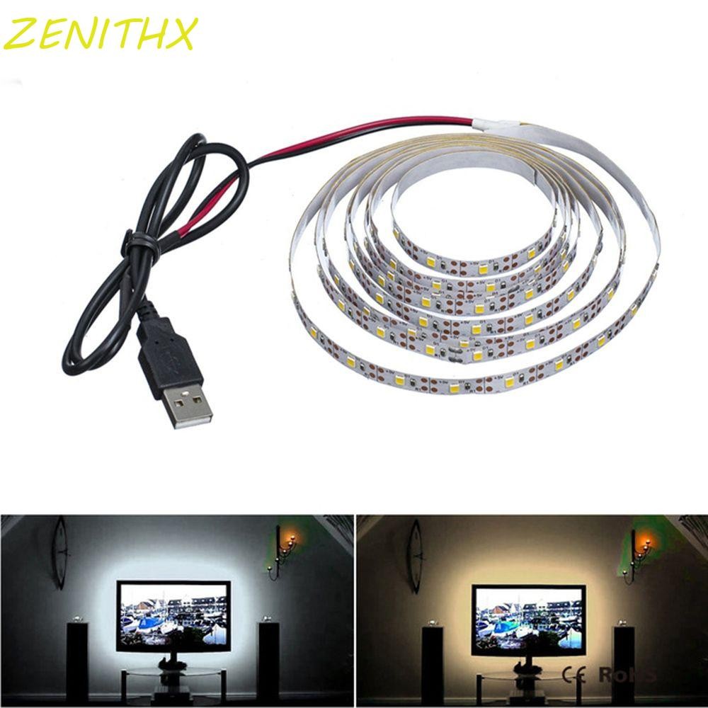 ZENITHX LED strip Light DIY USB LED Light โคมไฟสําหรับพื้นหลังทีวีโคมไฟตั้งโต๊ะตกแต่งคริสต์มาส
