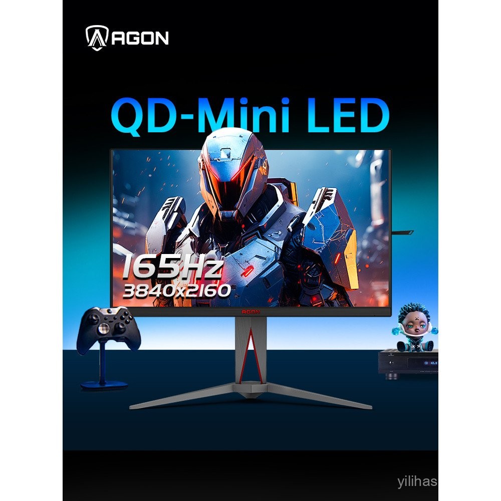AOC Love Attack Agon 27 นิ้ว MiniLED Gaming 4K HD AG275UXM คอมพิวเตอร์ 165 Monitor 144
