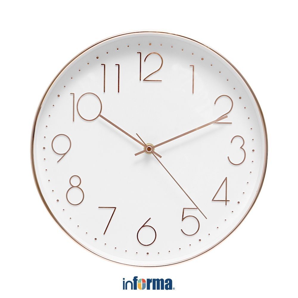 Inpa 30 cm Wall Clock Mc - Pink Rose Gold Wall Clock ความงามนาฬิกาแขวนตกแต่งบ้านตกแต่งผนัง
