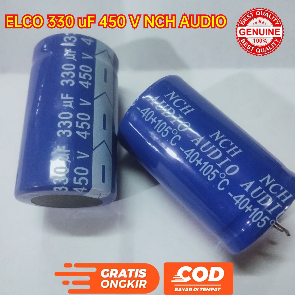 ELCO 330UF 450V NCH AUDIO ELKO 330 UF 450 VOLT
