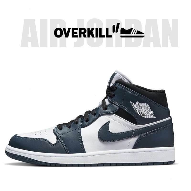 AJ1 สันทนาการ Obsidian 554724-425 AZ7K Air 1 รองเท้าบาสเก็ตบอลขนาดกลาง