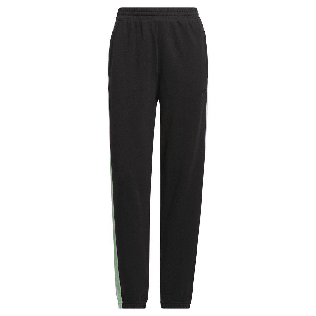 adidas ไลฟ์สไตล์ กางเกงจ็อกเกอร์จั๊มปลายขาแต่งเทปผ้า ผู้หญิง สีดำ HM1530