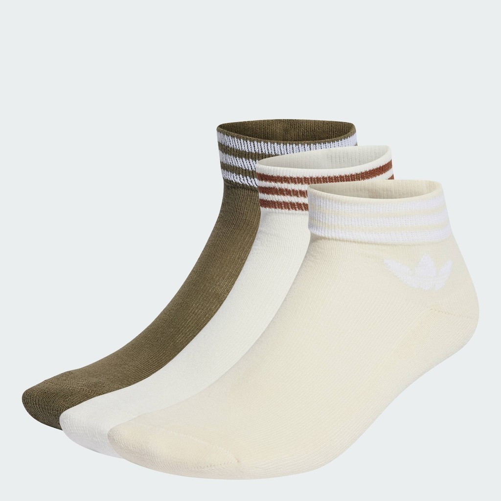 adidas Lifestyle Island Club Trefoil Ankle Socks 3 Pairs Unisex White IL5031