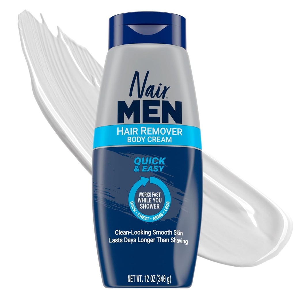 Nair Men Hair Remover Body Cream ครีมกําจัดขนตามร่างกายอย่างรวดเร็วและง่ายสําหรับผู้ชาย, ว่านหางจระเ