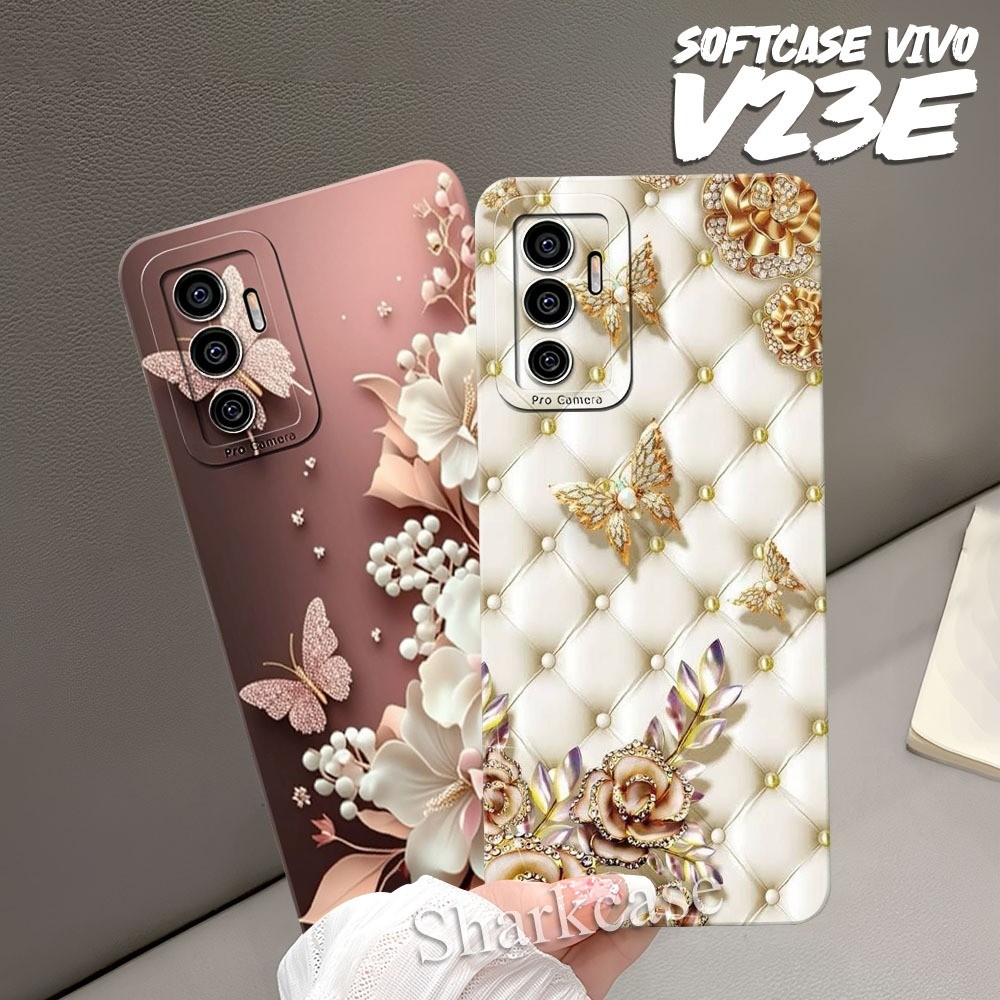 HP Softcase VIVO V20SE / VIVO S1 / S1 PRO / Z1 PRO / V23E / V23 5G เคส Aesthetic Flower - เคส Vivo -