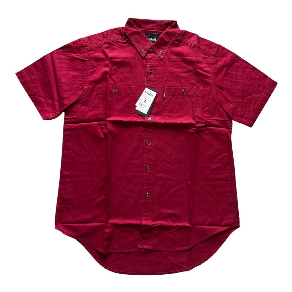 BJ Jeans เสื้อเชิ้ตชาย แขนสั้น ผ้านุ่มใส่สบาย ของแท้