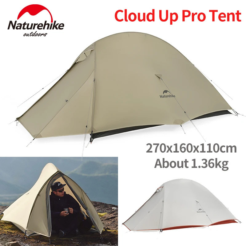 เต็นท์Naturehike Cloud Up Pro ultralight สำหรับ2คน กันน้ำด้วยวัสดุPU 3000 20D ไนลอน เหมาะสำหรับการca
