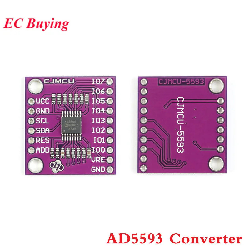 AD5593 Converter ADC/DAC โมดูลบอร์ดแปลง 8 ช่องแบบอะนาล็อก 12 บิต
