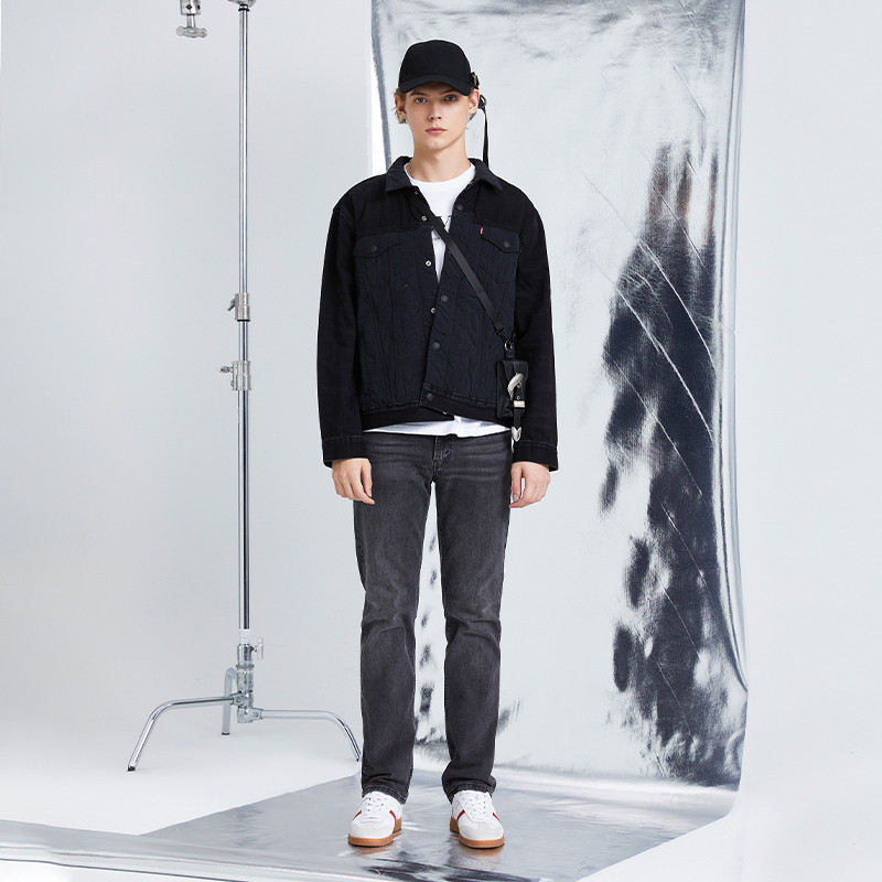 Levis Levis Levis 514 Mens Smoke Grey Denim Pants 2022 Autumn Street Wear Mens Loose Straight