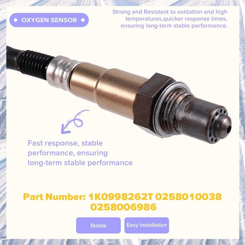 1เค0998262T O2 เซนเซอร์เซนเซอร์ออกซิเจนสําหรับรถยนต์สําหรับ A4 A5 A6 A8 Golf 2007-2018