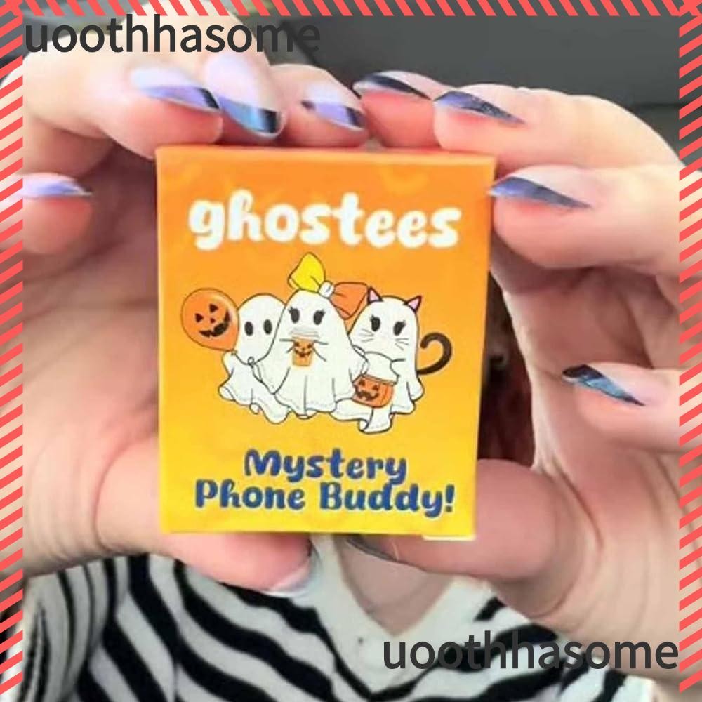 UOTHHASOME Ghostees Mystery Phone Buddy, Mini Stick-On Phone Topper, Cute Halloween Pumpkin Toy Ghos