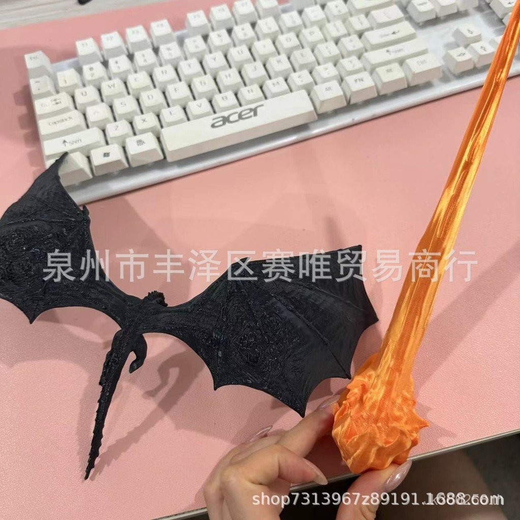 Cross-border e-borderiDragon3Daw BookNook 圣节打印Flame News摆饰件 BUMK