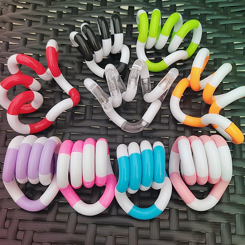 Color White Matching Twisted Ring Rope Tangle Fidget Toy