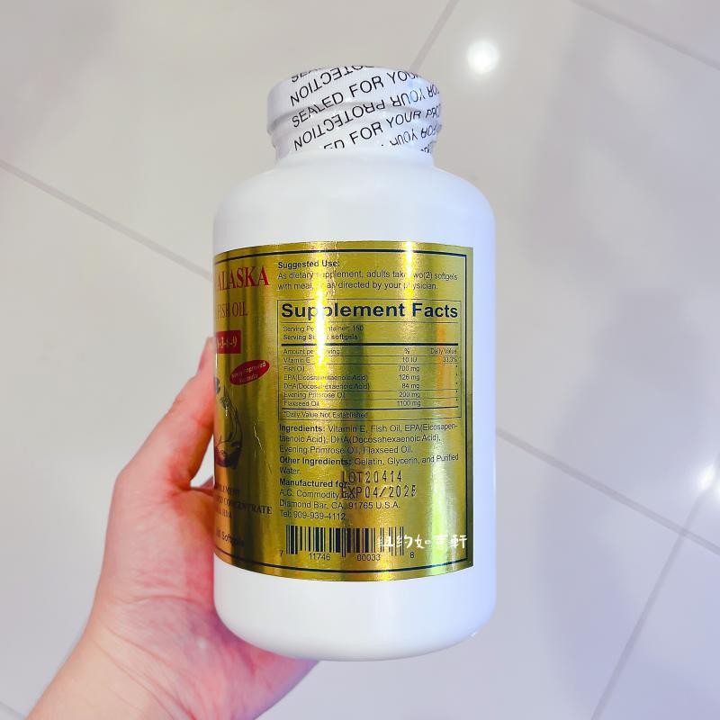 US Direct Mail 300 แคปซูล Golden Alaska Deep Sea Fish Oil Omega 369 ประกอบด้วยน้ํามันเมล็ดแฟลกซ์ น้ํ