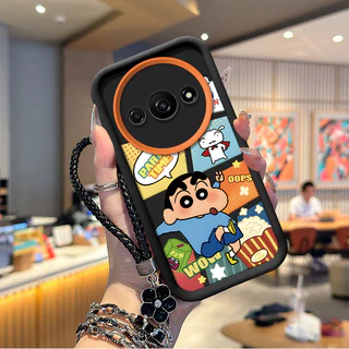 เคส Redmi A3 A3X เคสโทรศัพท์ซิลิโคนอ่อนนุ่มเทรนด์ภาพสีดํา TYHS