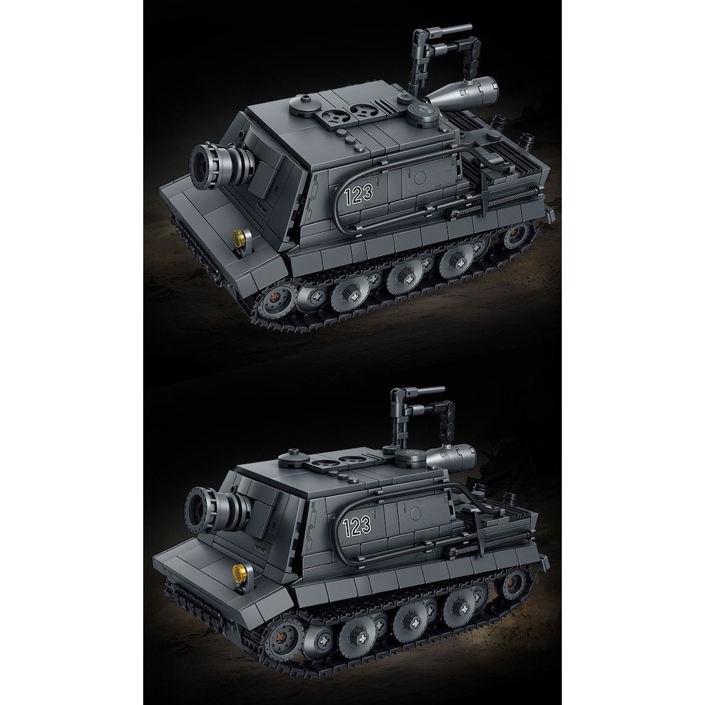 Mytopshop 711PCS MOC Sturm Tiger Tank รูปของเล่นเพื่อการศึกษา Building Block อิฐของขวัญเด็ก DIY ชุดใ