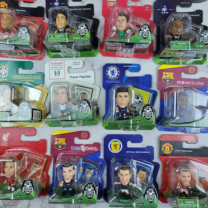 Soccerstarz 1-101 ฟุตบอลอย่างเป็นทางการรูปดาว,บราซิลแมนเชสเตอร์ยูไนเต็ดฝรั่งเศส,ของสะสมมินิผู้เล่นรูปปั้นจอแสดงผลโต๊ะ