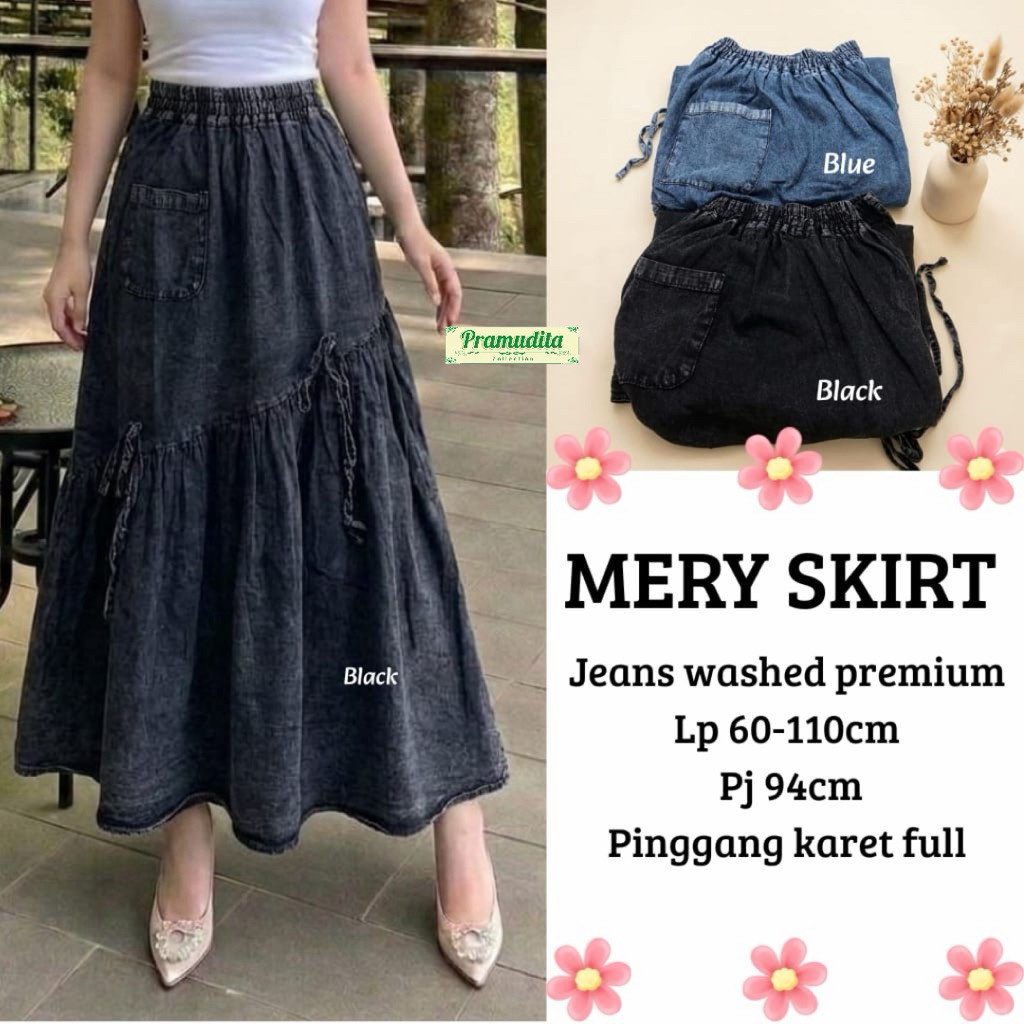 มีกลุ่มซื้อขายขอแอดมิน er elrumi Mery Skirt• Snow Jeans Skirt บาง กว้าง ก้น อินเทรนด์ REAL PIT alya 
