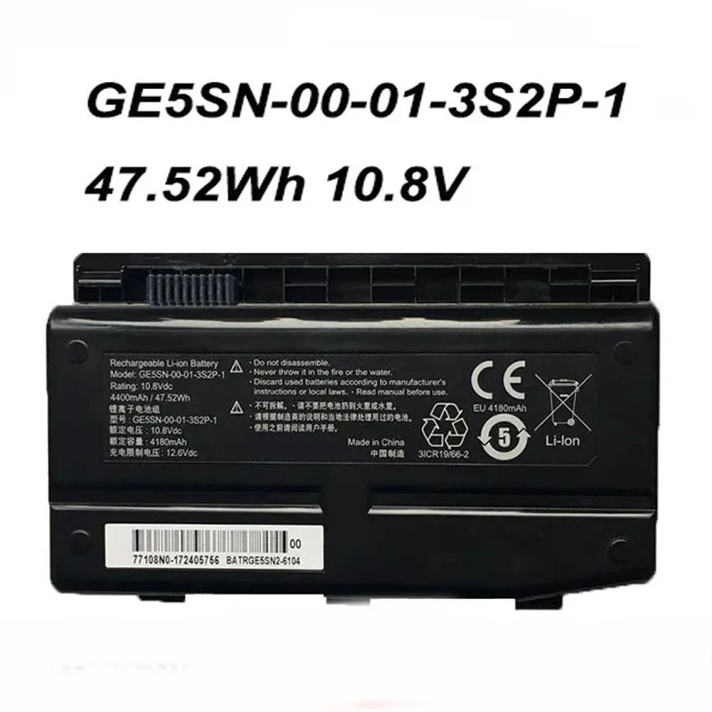 GE5SN-00-01-3S2P-1 GE5SN-03-12-3S2P-0 47.52Wh 10.8V แบตเตอรี่แล็ปท็อปสําหรับ Getac X7TI X6TI-S T1TI-