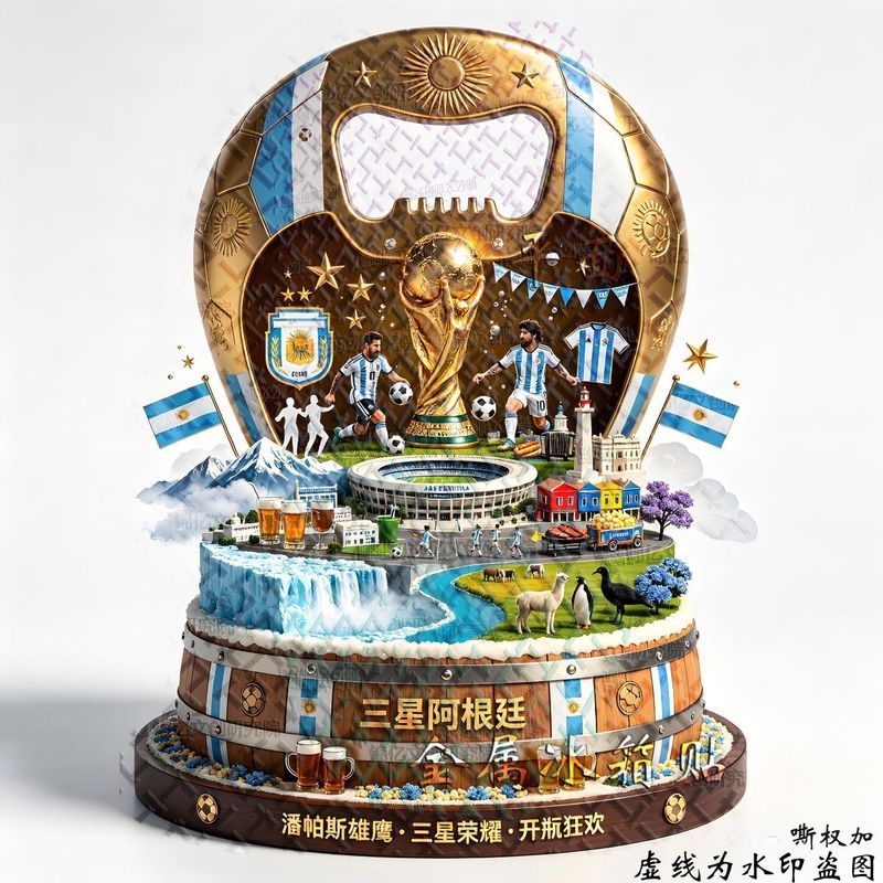 World Cup Argentines Support Bottle Opener ของที่ระลึก Messi Hercules Cup ของขวัญสําหรับเพื่อนเบียร์
