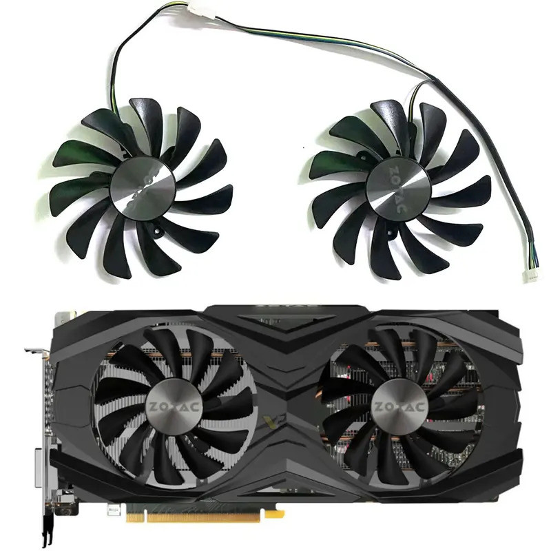 ยี่ห้อใหม่ 95 มม.4PIN GAA8S2U GTX1080TI GPU พัดลมสําหรับ ZOTAC GeForce GTX1070ti 1080ti 11GB AMP รุ่
