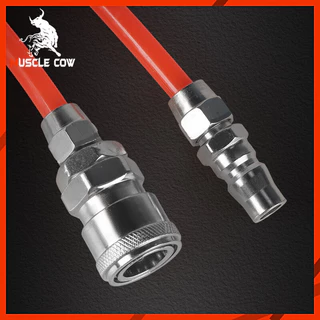 MUSCLE COW สายลม PU แบบขดสปริง ขนาด 8x5 มิล มี 4 ความยาว 8/10/12/15 เมตร ใช้กับปืนลมและเครื่องมือลมช่าง