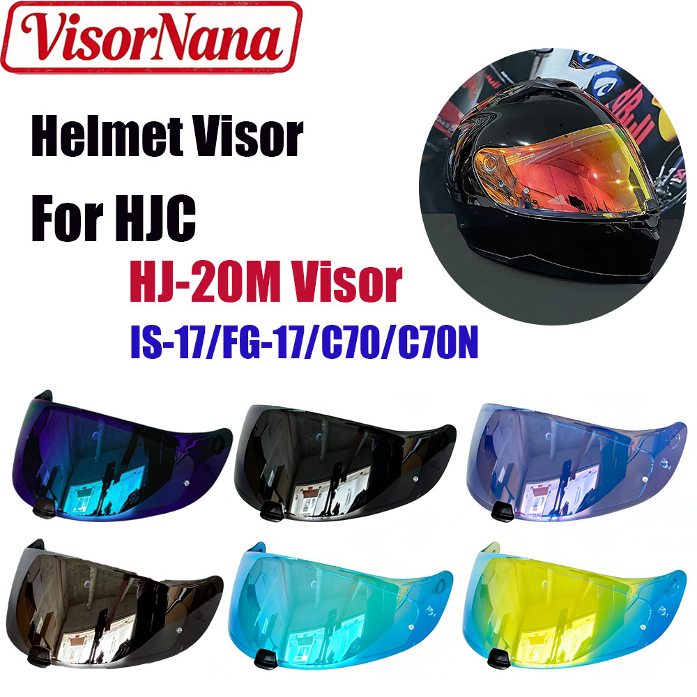 ชิลด์หมวกกันน็อคสําหรับ HJC HJ-20M Visor เหมาะกับ IS-17|FG-17|C70/N หมวกกันน็อครถจักรยานยนต์ Visor ป