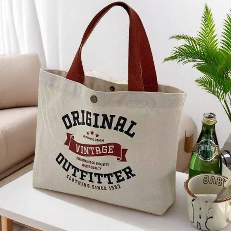 Portable Small Cloth Bag Canvas Bag Office Worker Commuter Bag Stylish Bag ijJe