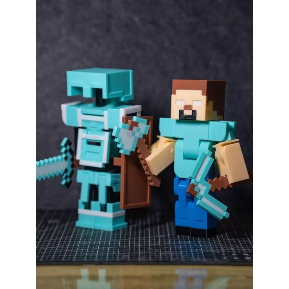 เลโก้ Minecraft ชุดตัวต่อมินิฟิกเกอร์ Steve Diamond Armor thumbnail 5