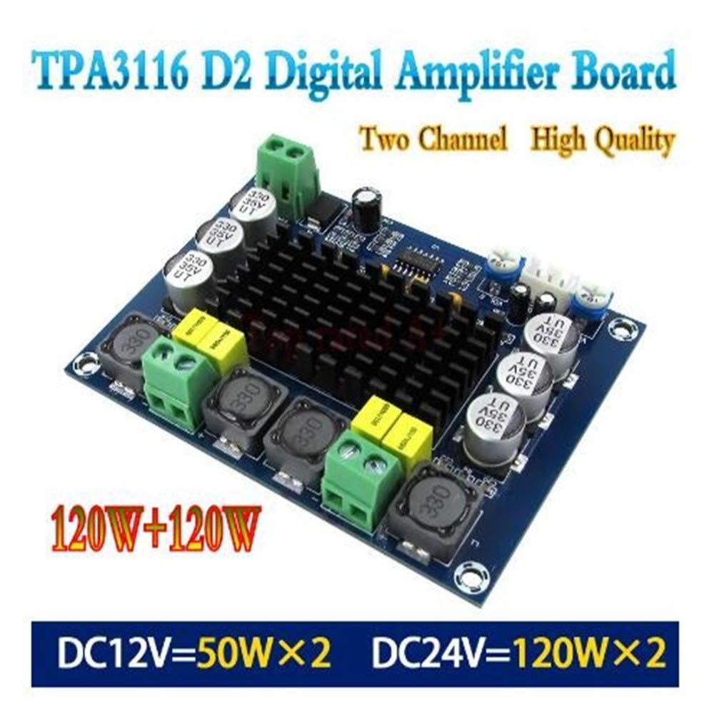 บอร์ดขยายเสียง 120Wx2 DC 12-24 Volt XH-M543 Dual-Channel STEREO High Power Digital Audio Amplifier BOARD
