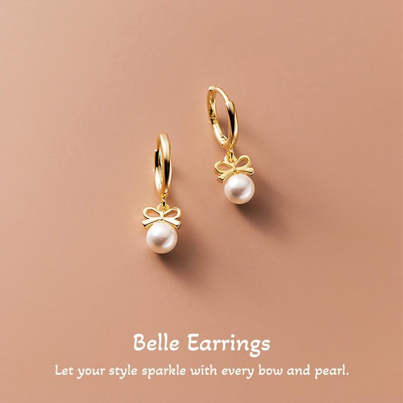 Belle Earrings ต่างหูเงินแท้ S925 [MERCELO]