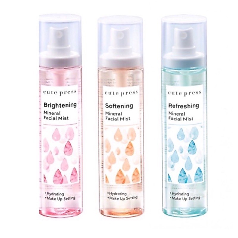 CUTE PRESS  สเปรย์น้ำแร่ SOFTENING MINERAL FACIAL MISTขนาน100ml
