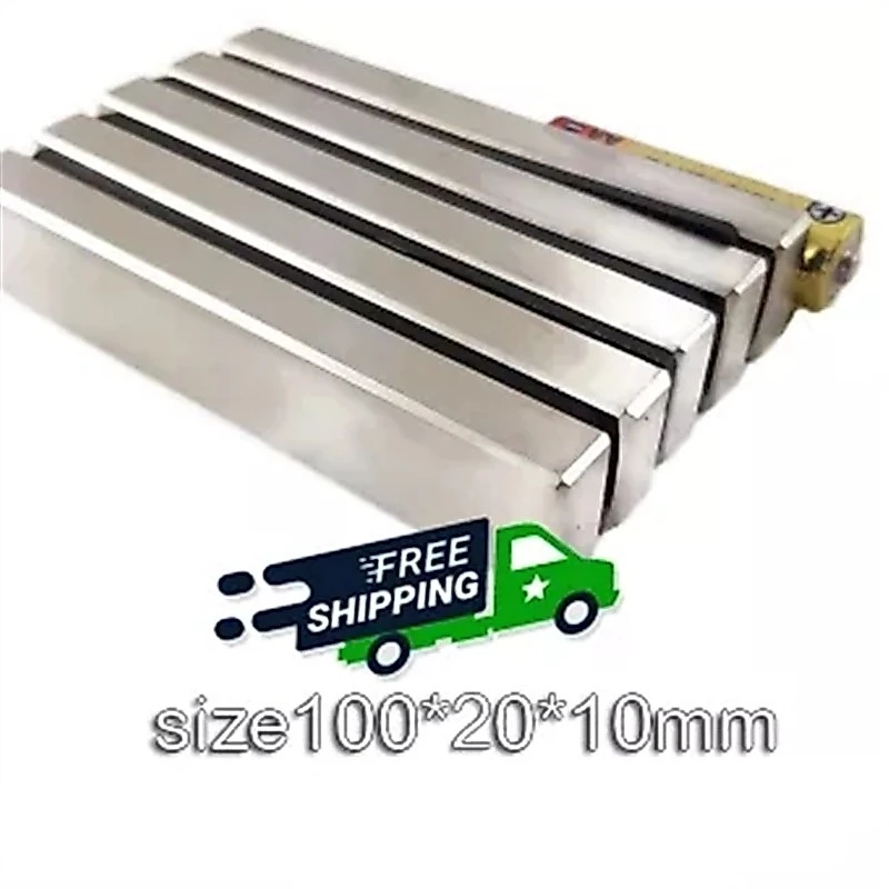 1ชิ้น แม่เหล็กแรงสูง สี่เหลี่ยม 100*20*10มิล Magnet Neodymium 100x20x10มิล แม่เหล็กนีโอไดเมียม 100x20x10mm แม่เหล็ก