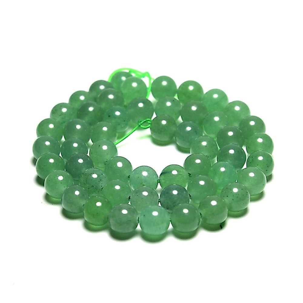 ทรงกลมสีเขียว Aventurine Jasper ลูกปัดหินสําหรับเครื่องประดับทํา DIY 4/ 6/8/10 /12 มม. Strand