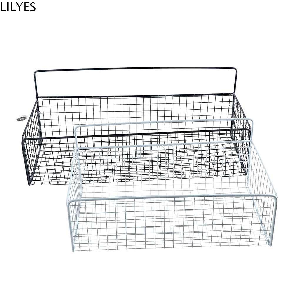Lilyes ตะกร้าเหล็ก แบบแขวนผนัง ไม่เป็นสนิม จุของได้เยอะ สําหรับห้องน้ํา