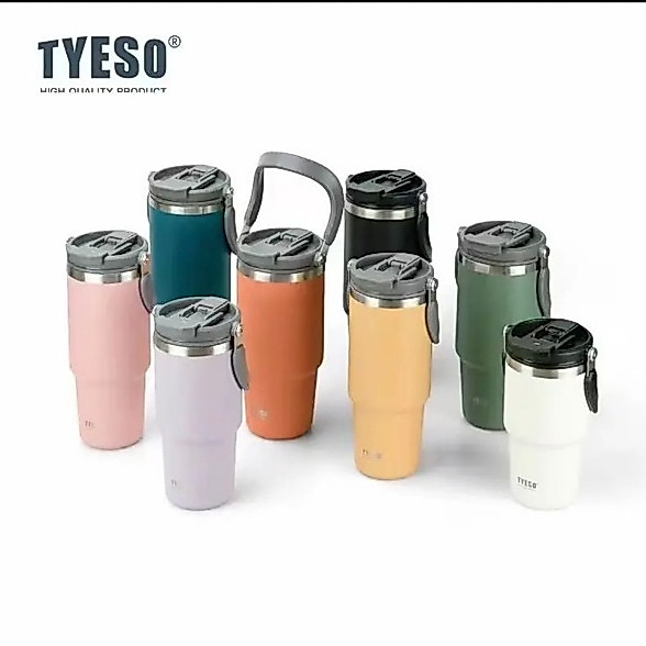 แก้วเก็บอุณหภูมิ 750ml/900ml 5สี แบบใหม่มีที่จับ หูหิ้ว แก้วกาแฟ แก้วสแตนเลส304