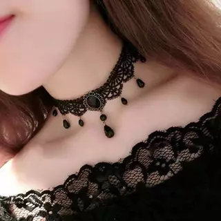 [Sep-t] ใหม่เซ็กซี่ Gothic Chokers คริสตัล Bla Lace Ne Choker Nelace Vintage Victorian ผู้หญิง Choer Steampunk เครื่องประดับ