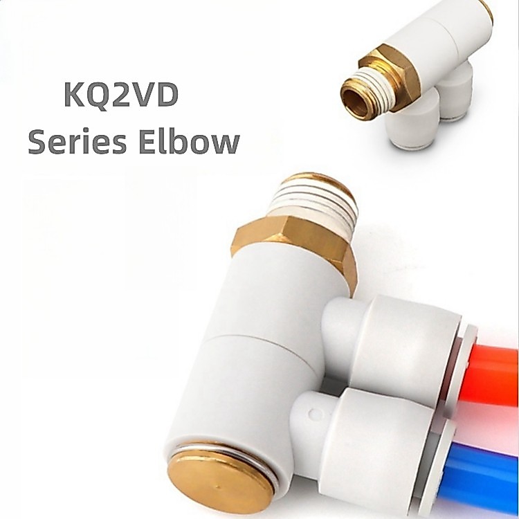 KQ2VD06-01S 08-02S 10-04S ท่อลม quick connector 360° ข้อต่อลมหมุน
