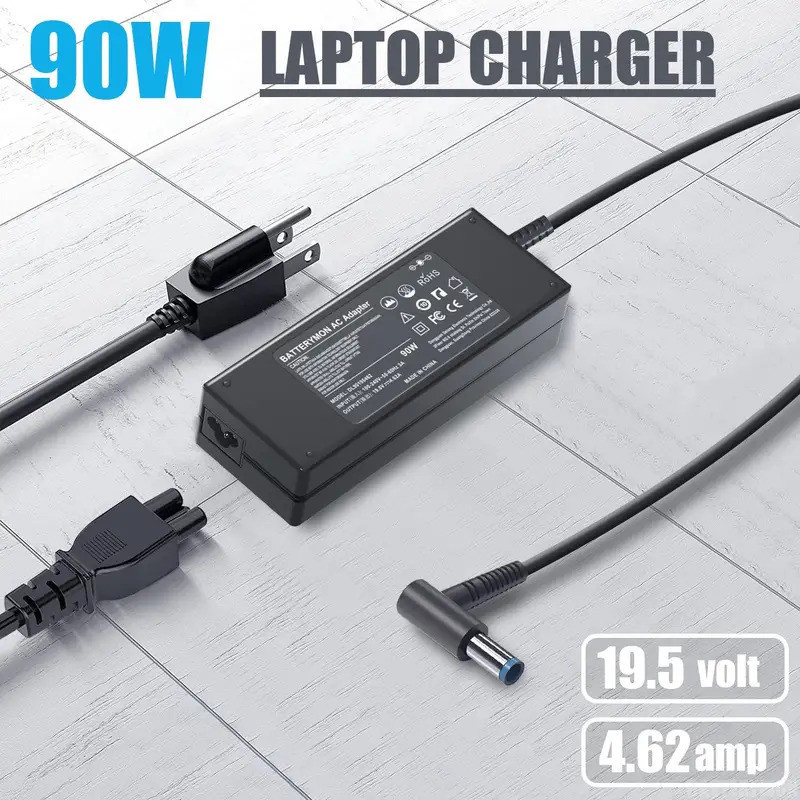 90W AC Charger สําหรับ HP Spectre X360 15-eb1000 15-eb1003nl 15-eb1043dx 15-eb1071ms Envy 17-bw0011n