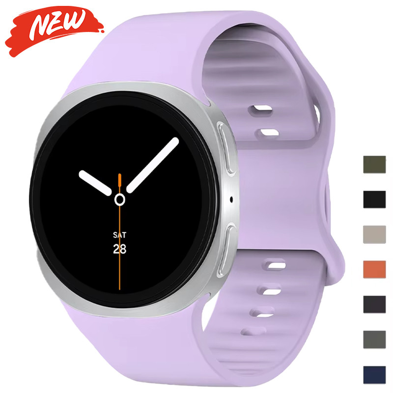 สายซิลิโคนแบบสปอร์ตสําหรับ Samsung Galaxy Watch 8 40 มม. 44 มม./8Classic 46 มม. สายรัดข้อมือทดแทน
