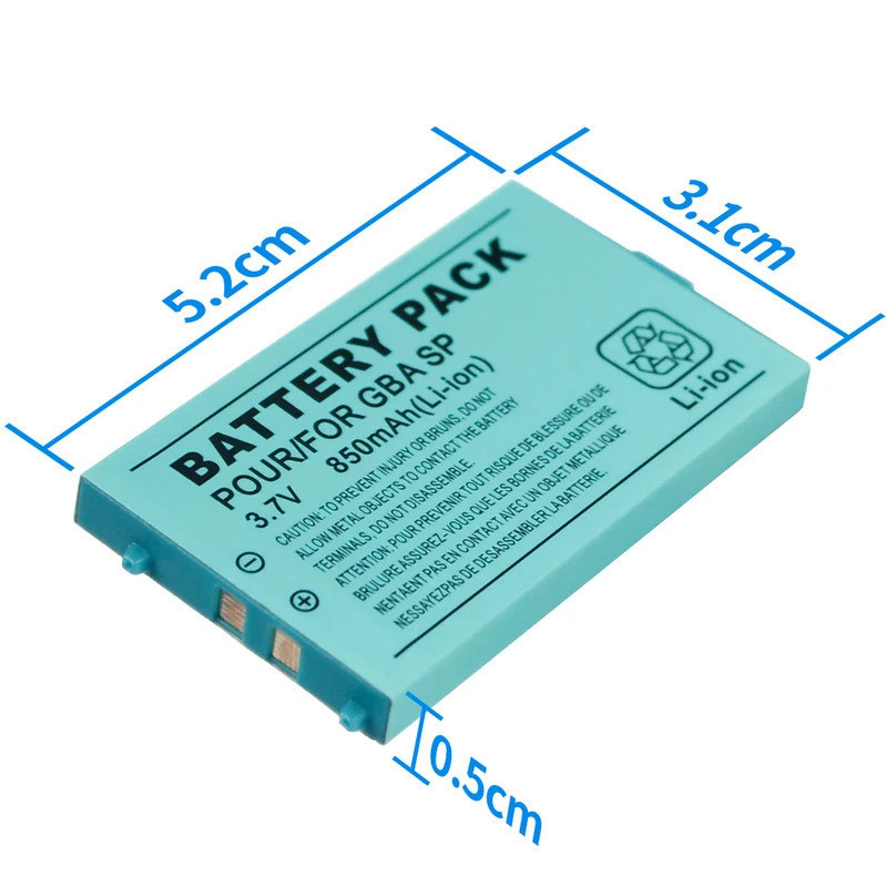 1-10pcs 3.7V 850mAh แบตเตอรี่ลิเธียมไอออนแบบชาร์จไฟได้พร้อมไขควงสําหรับ Nintendo Gameboy Advance GBA