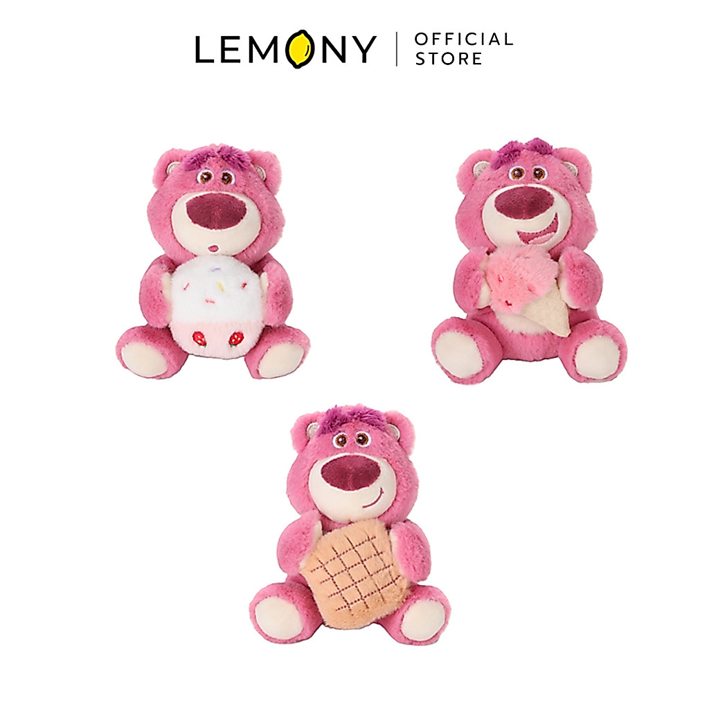 LEMONY พวงกุญแจตุ๊กตาล็อตโซ่ ของหวาน ขนาด 10CM Pixar Dessert Collection Lotso Keychain Disney