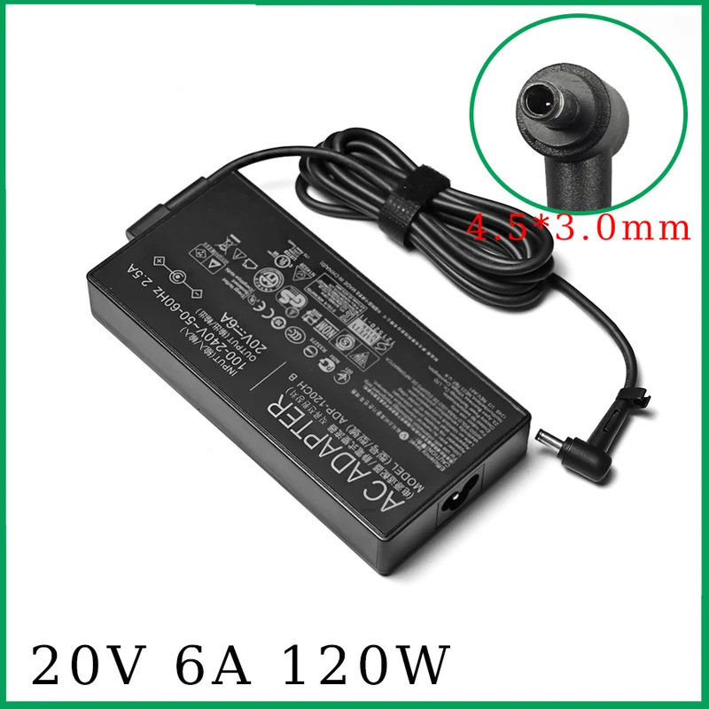 120W 20V 6A AC แล็ปท็อปอะแดปเตอร์สําหรับ MSI gf63 gv15 GV15-Thin-11SC GF63 บาง 10 11 12Th Intel core