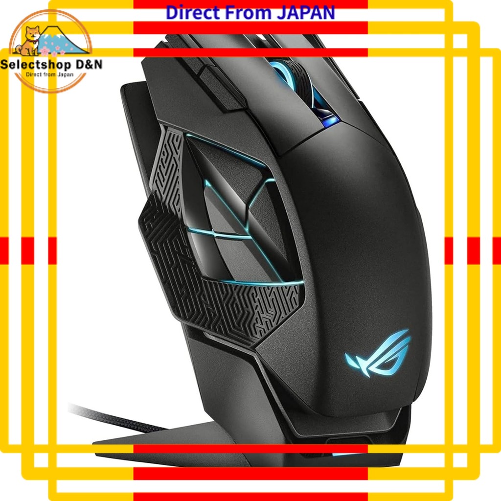 ASUSTek Gaming Mouse Wireless ROG Spatha X MMO 19,000dpi 12 Program Buttons Dual Mode Connection Up 