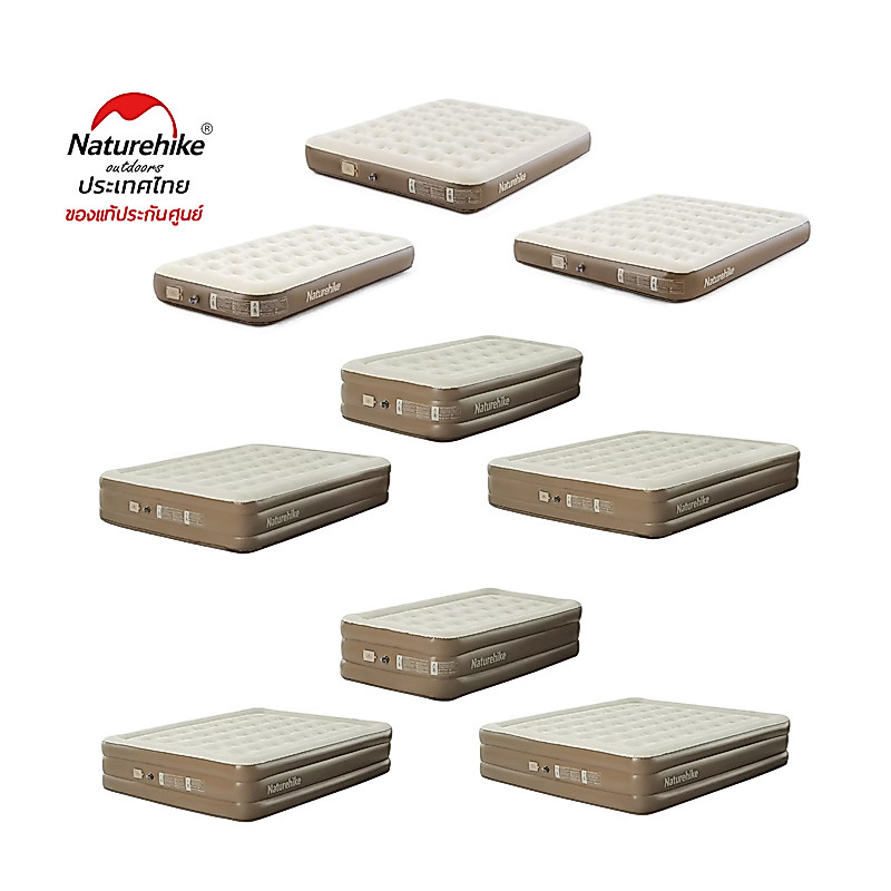 Naturehike 25cm 38cm 45cm Outdoor Camping Sleeping Pad Chenjing Built-in Pump Inflatable Bed 1 2 3 Person