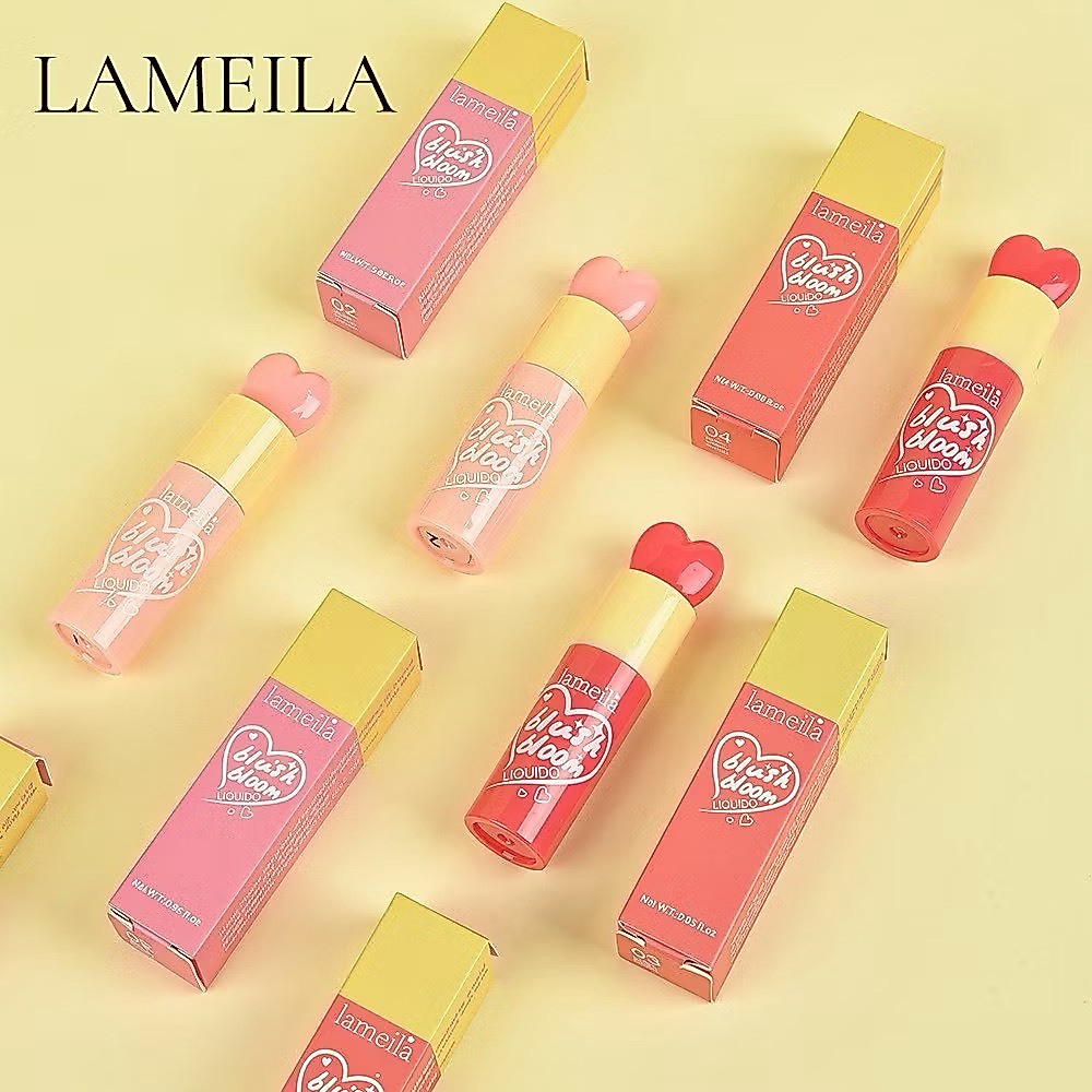 M500 lameila บลัชออนเนื้อลิควิด กำมะหยี่ สีสวย ใช้ได้ทั้งแก้ม ตา ปาก เกลี่ยง่าย ดูธรรมชาติ ติดทนนาน