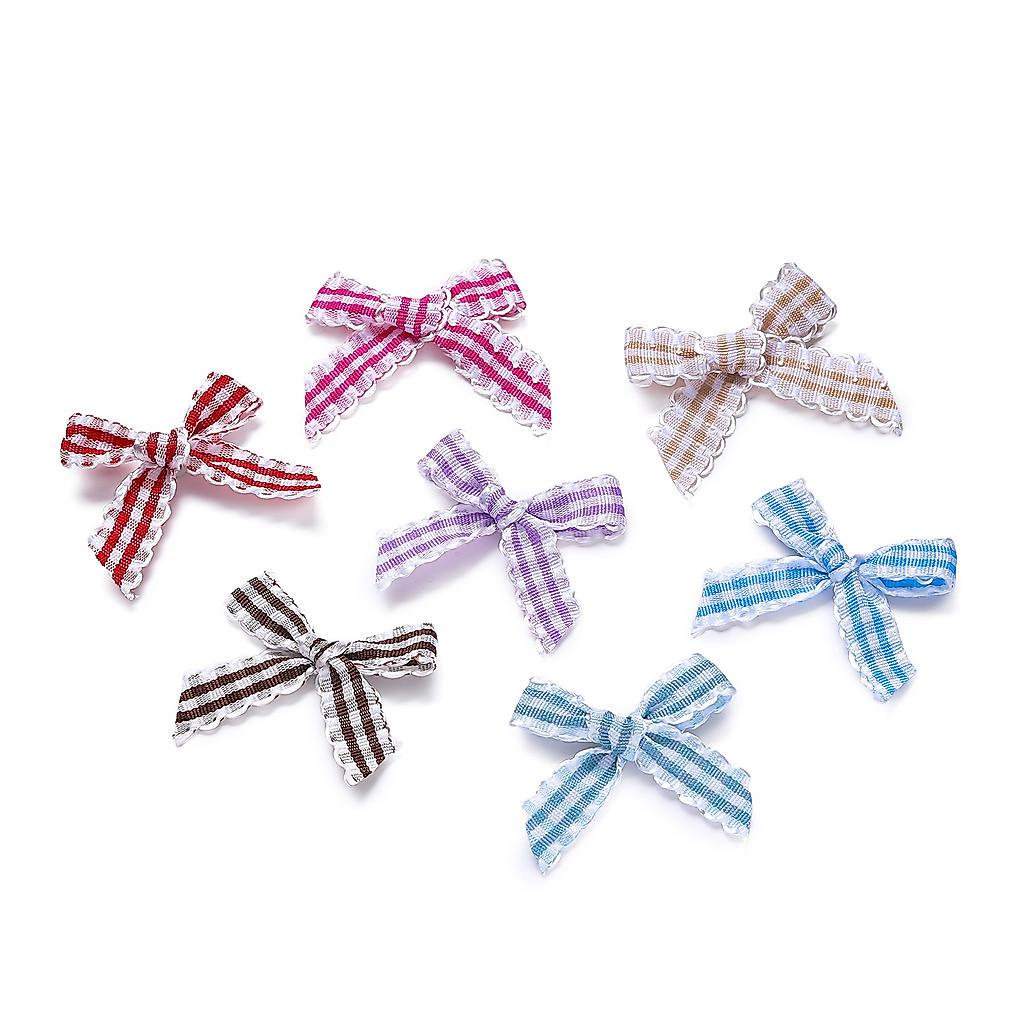 10ชิ้น โบว์ถัก 3-6cm ผ้าโพลีเอสเตอร์ งานแฮนด์เมด สำหรับทำกิ๊บติดผม ตกแต่งเสื้อผ้า DIY