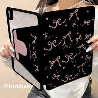 เคส iPad ลายโบว์ Hello Kitty หมุนได้ 360° ใช้ได้กับ iPad Gen7/8/9 ขนาด 10.9 นิ้ว (10 รุ่น), mini6/7 Pro 2025 M4/M5