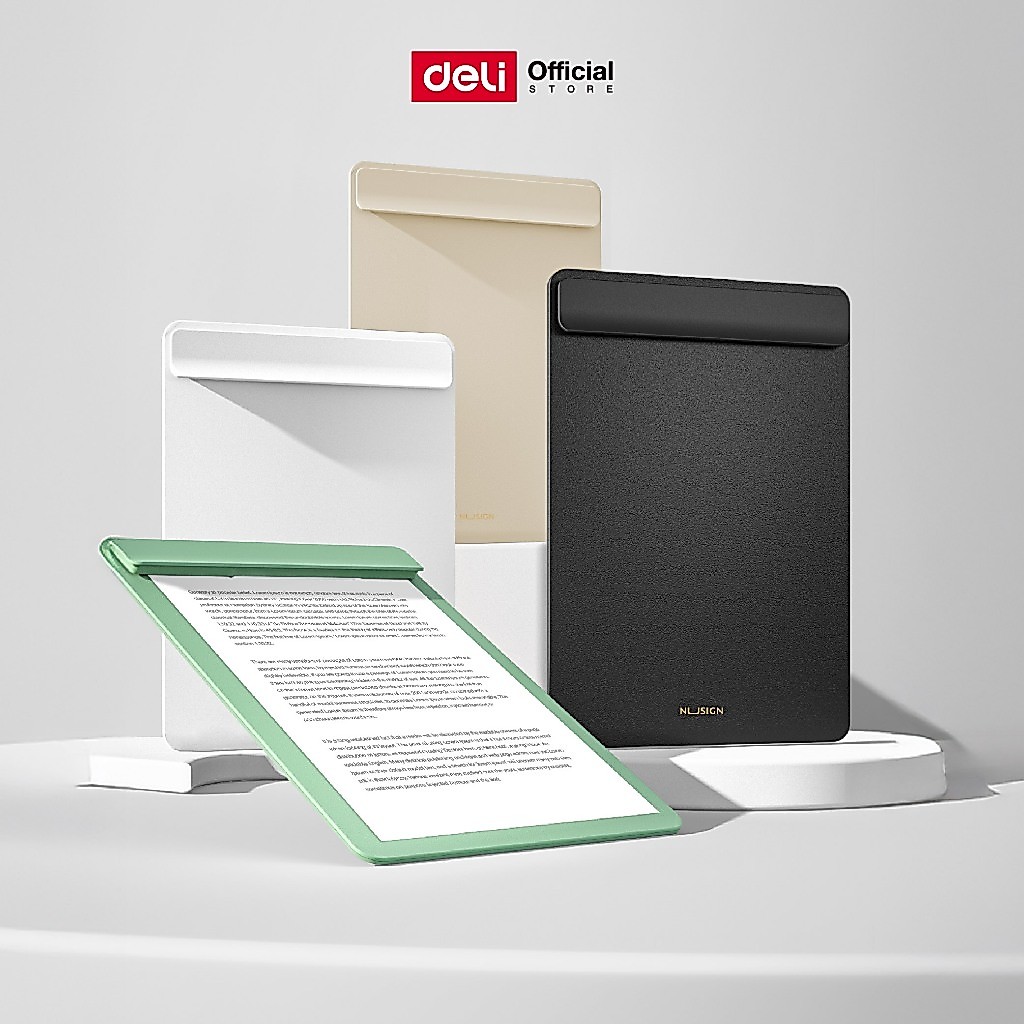 Deli กระดานคลิปบอร์ดหนีบได้ Nusign รุ่น NS501 ขนาด A4 หนีบกระดาษแน่น (2สี/จำหน่าย 1 ชิ้น)