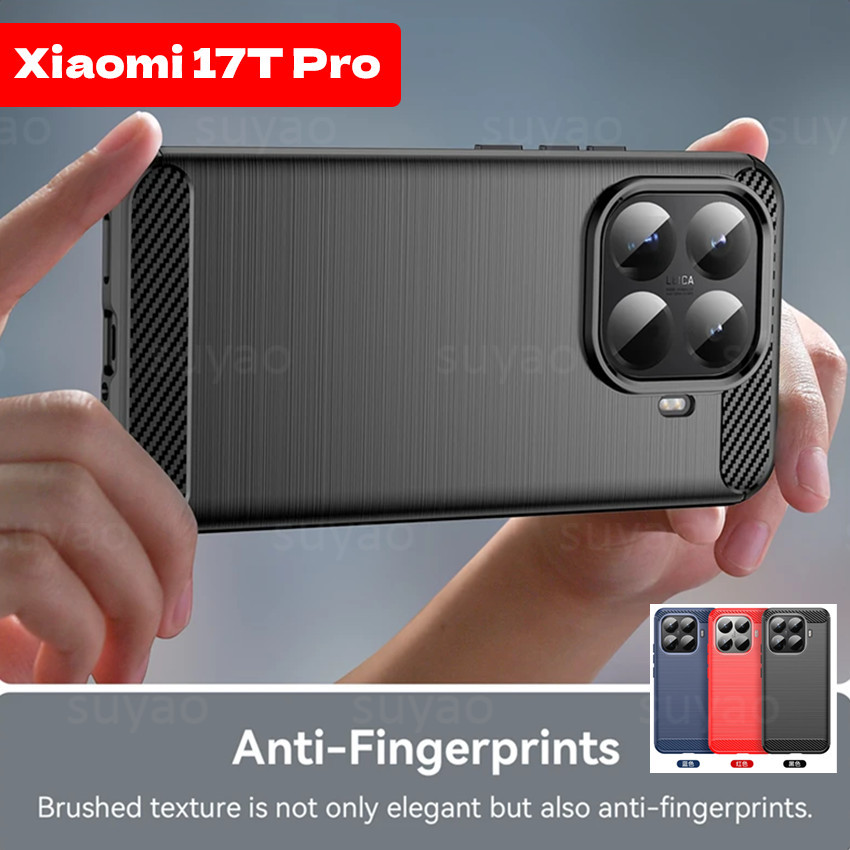 THAA เหมาะสําหรับ Xiaomi 17 T Pro 17 T Pro 20 26 เคสโทรศัพท์หรูหราแบตเตอรี่คาร์บอนไฟเบอร์ + กรณี Xia